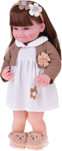 Ilgi rudi plaukai šukavimui ir formavimui