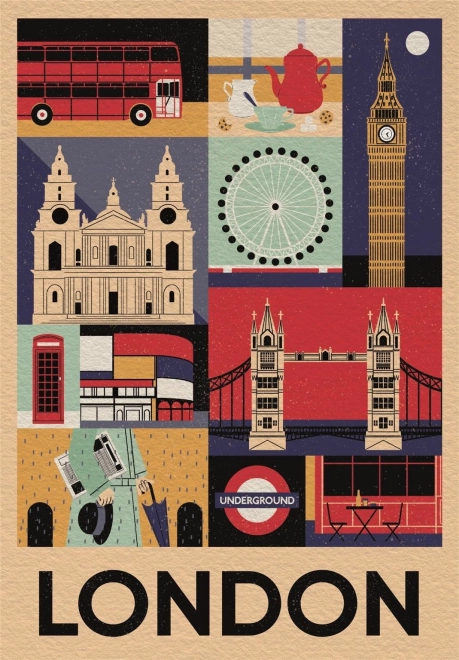 Dėlionė 1000 detalių Style in the City Londonas – kompaktiška dėžutė CLEMENTONI