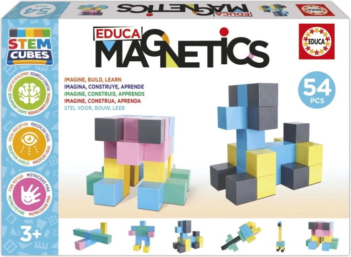 EDUCA Magnetics STEM magnetic building set, 54 pieces