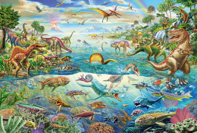 Puzzle World of Dinosaurs 200 pieces SCHMIDT