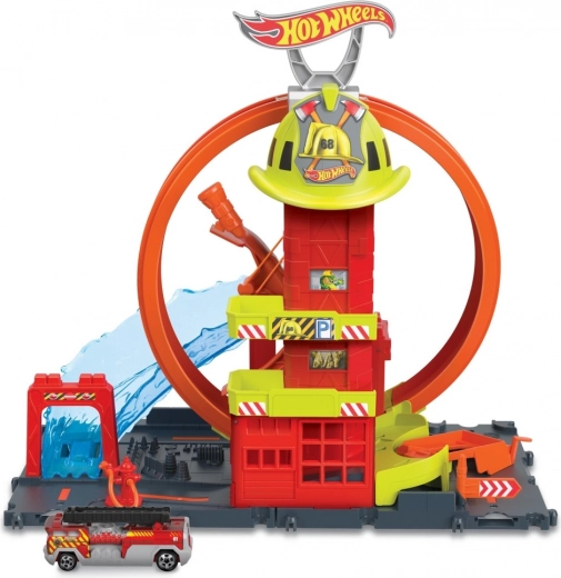Hot Wheels City Super Fire Station with Loop