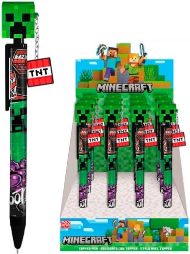 Minecraft ballpoint pen with a 3D topper