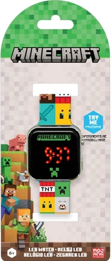 Skaitmeninis LED laikrodis Minecraft