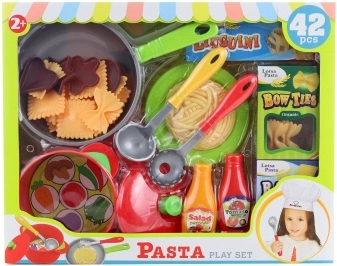 Plastikinis maisto ir indų rinkinys vaikams