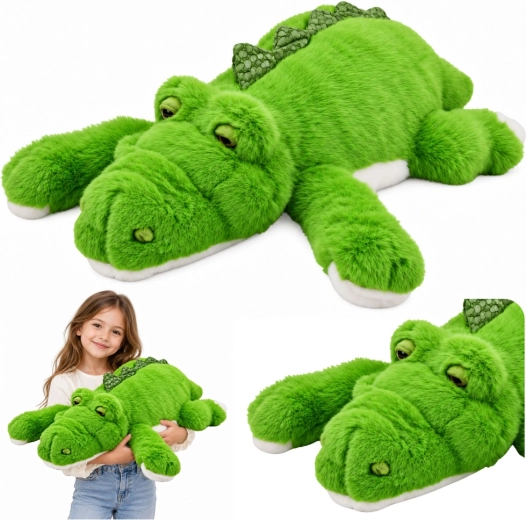 Plush Crocodile with Weighted Paws, Green, 75 cm