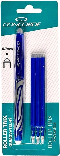 Concorde Trix Erasable Roller 0.7 mm Blue + 3 Refills