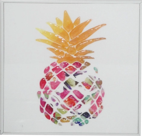 Paveikslas su ananasu 20 × 20 cm rėme