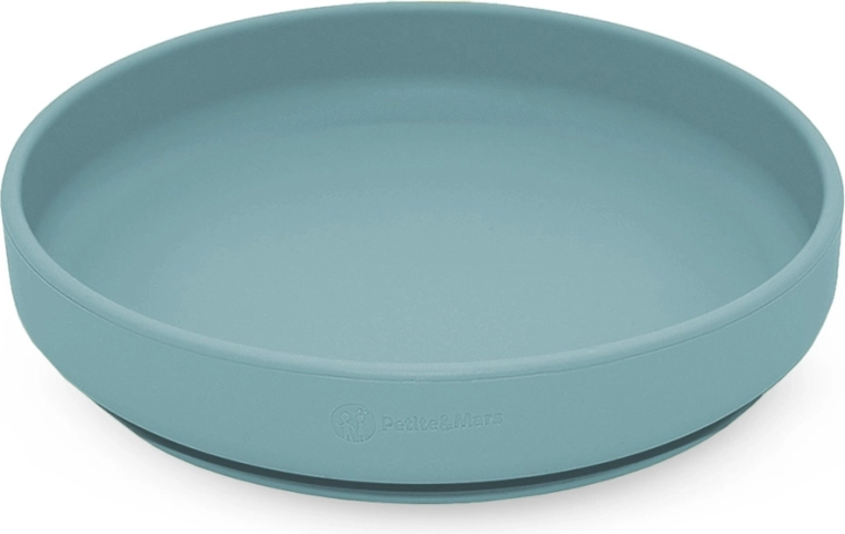 Petite&Mars silikoninė lėkštė su siurbtuku Take&Match frosted sky 6m+