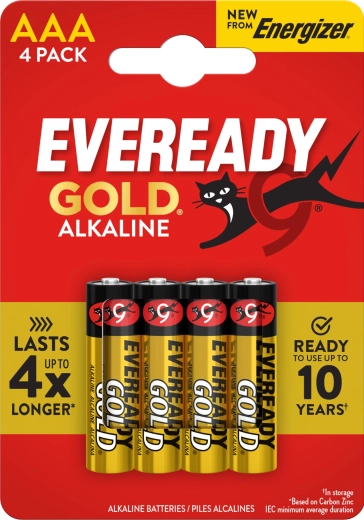 AAA baterijos ENERGIZER Eveready Gold, 4 vnt.
