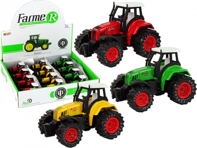Kids' tractor with metal friction drive