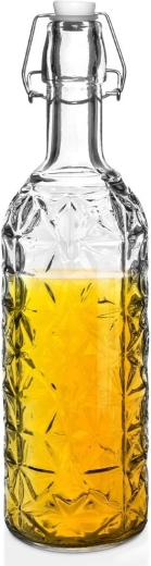 Stiklinis butelis su spaustuku 750 ml