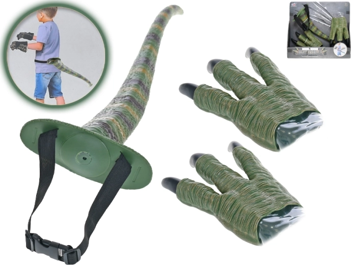 Dinozauro uodega ir nagai vaikams 45 cm