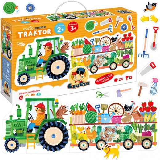 Moto dėlionė „Traktorius“