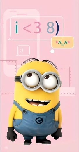 Vaikiškas medvilninis rankšluostis „Minionai“ rožinis 70 × 140 cm