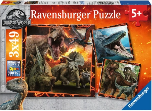 Ravensburger dėlionė JURASSIC WORLD: Fallen Kingdom 3×49 dalių