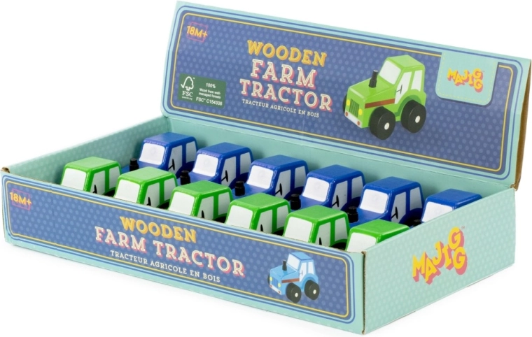 Wooden tractor from sustainable wood