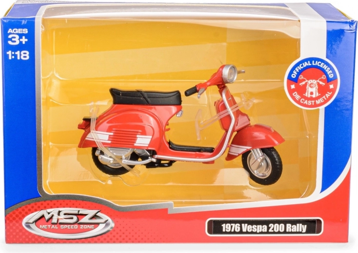 Motorolerio modelis Vespa 200 Rally 1:18 raudonas (1976)