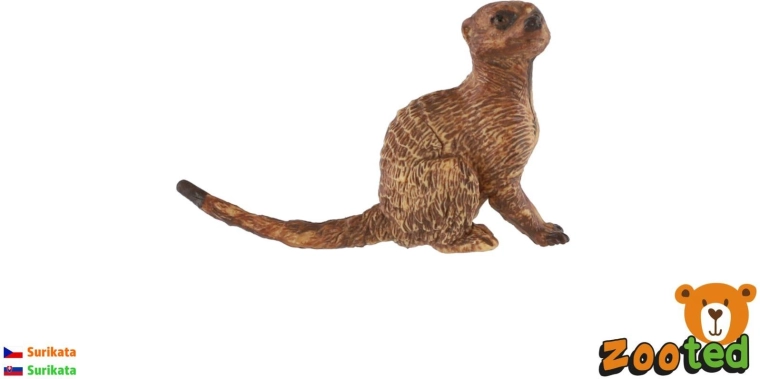Šviesiai ruda surikatos figūrėlė, 6 cm