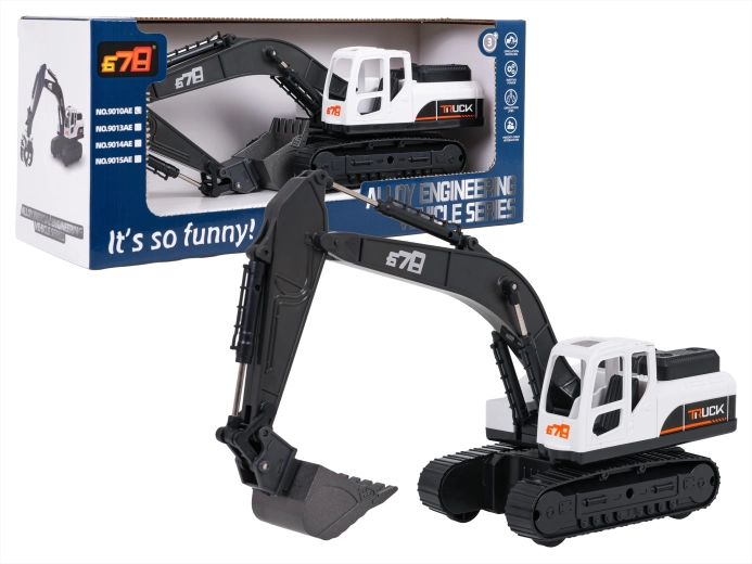 White Metal Tracked Excavator