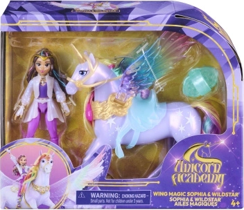 Unicorn Academy stebuklingi sparnai Wildstar ir Sofia 11 cm