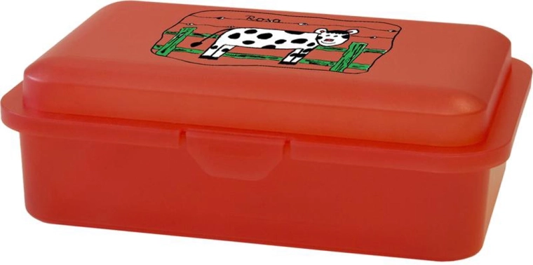 Plastikinė užkandžių dėžutė su spauda 16 × 11 × 5,5 cm