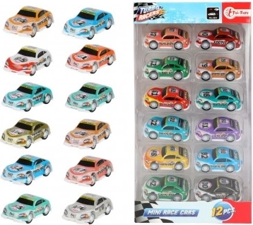 Mini lenktyninių automobiliukų rinkinys – 12 vnt.