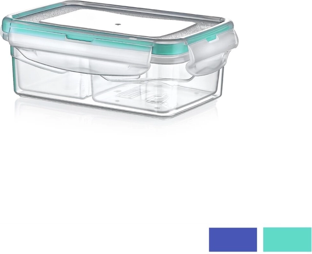 Rectangular divided food container Saver Box with lid 400 ml