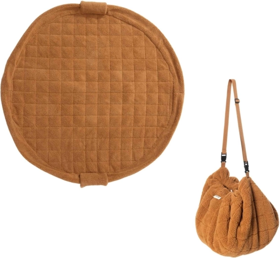 Play&Go Noomad Soft Teddy play mat and toy storage bag brown