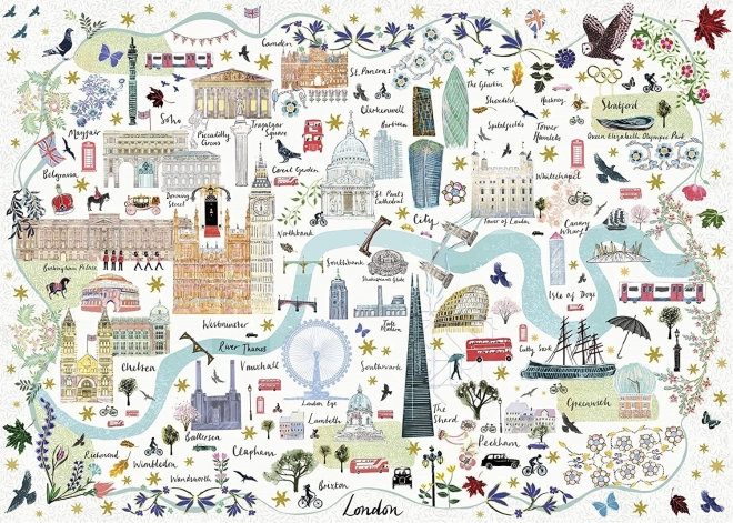 Gibsons Puzzle Map of London 1000 Pieces