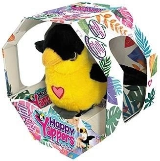 Happy Yappers interaktyvi pliušinė geltonoji volungė su USB įkrovimu