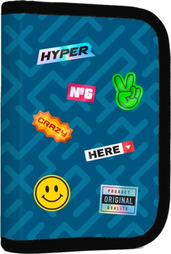 Pencil case 1 layer, 2 flaps, empty OXY GO Stickers