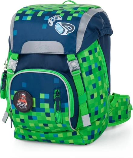 Lightweight backpack for first graders with an anatomically shaped back