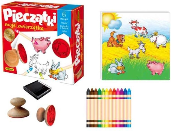 Wooden Animal Stamps – Creative Set (6 pcs)