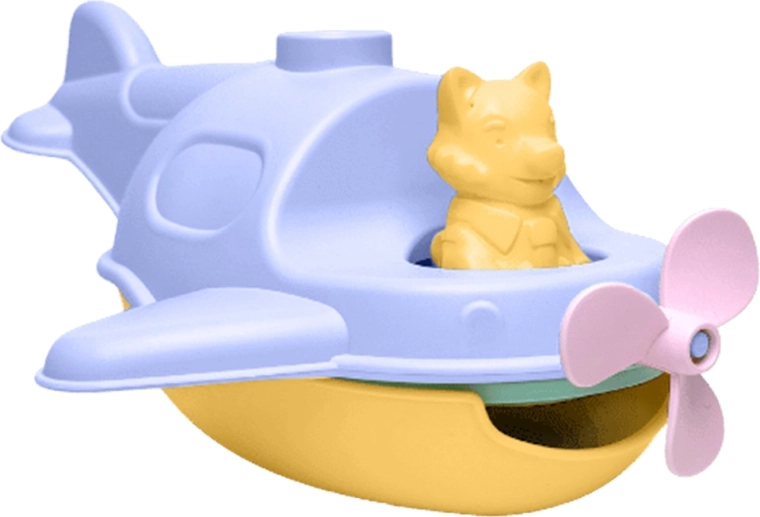 Simple. modular seaplane 2-in-1 – blue hydroplane and floating boat for water and sand