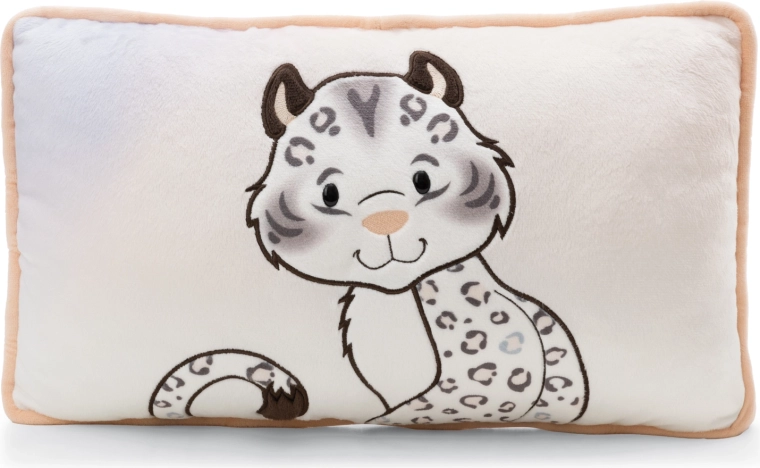 Pliušinė pagalvėlė snieginis leopardas Eleni Snowbell 43 × 25 cm