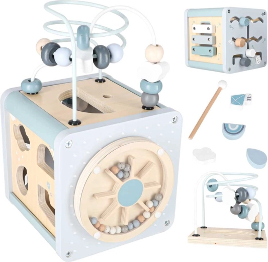 Five play activities in one cube