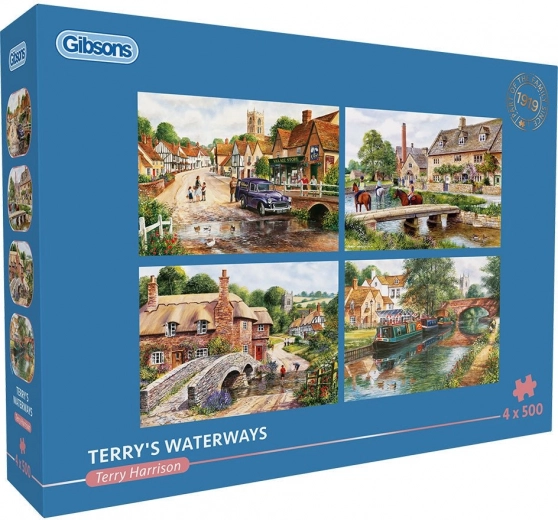 GIBSONS dėlionė Terry vandens keliai 4x500 detalių