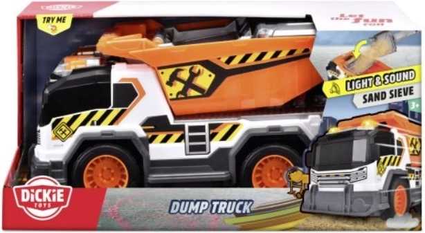 Dickie Toys interaktyvus oranžinis savivartis 30 cm su šviesa ir garsu