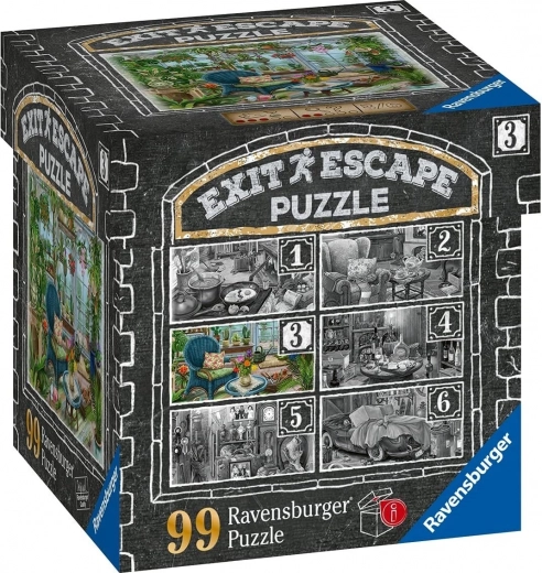 Ravensburger pabėgimo dėlionė „Siaubingas dvaras: Žiemos sode“ (99 detalės)