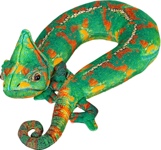 Pliušinė kelioninė pagalvė chameleonas 50 cm