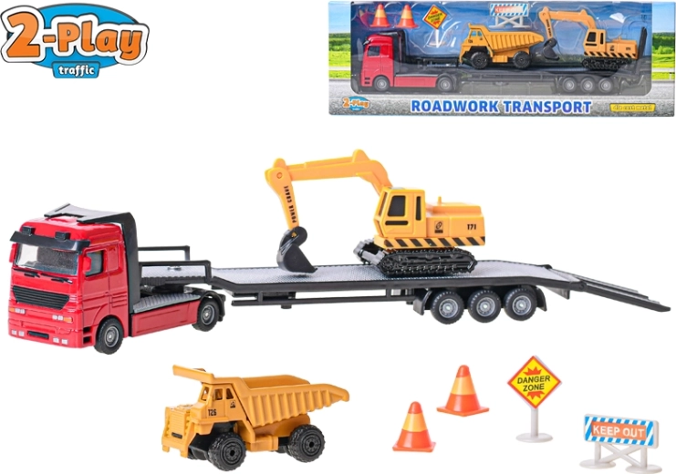 2-Play Traffic statybinis krautuvas 25 cm – metalas ir plastikas, laisva eiga