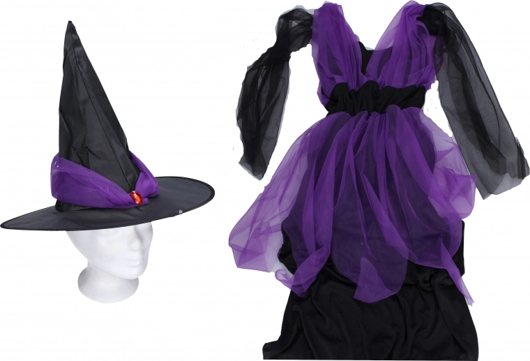 Carnival Costume Witch Purple