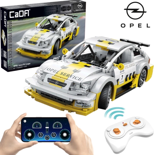 CaDA RC lenktyninis automobilis OPEL Astra V8 Coupe Dual Mode konstruktorius (330 detalių)