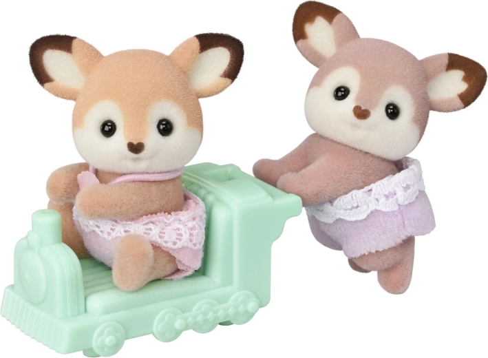 Elniukų dvynukai su traukinuku SYLVANIAN FAMILIES