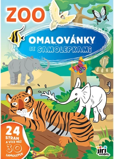 Spalvinimo knygelė su lipdukais ZOO