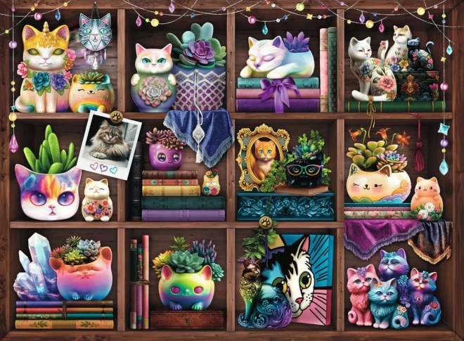 Ravensburger dėlionė Katės ir sukulentai 500 detalių