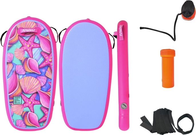 Pripučiama bodyboard lenta FunWater 110 cm – rožinė