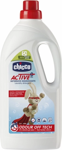 Chicco skalbimo gelis Active 1,5 l kūdikiams (27 skalbimai)
