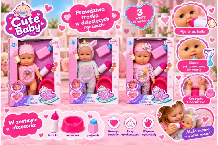 Peeing Baby Doll with Accessories - 1 Piece