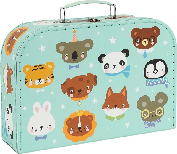 A Little Lovely Company set of two cardboard suitcases – Animal Friends